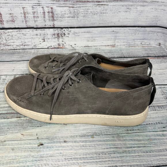 UGG Men’s Pismo Low Top Suede Sneakers Gray Size 15 - Picture 2 of 5